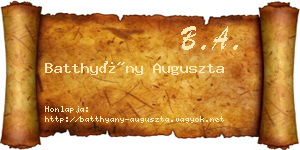 Batthyány Auguszta névjegykártya